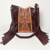 American Darling Large Crossbody Hand Tooled Hair On Genuine Leather Women Bag Western Handbag Purse