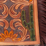 American Darling Large Crossbody Hand Tooled Hair On Genuine Leather Women Bag Western Handbag Purse