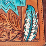 American Darling Large Crossbody Hand Tooled Hair On Genuine Leather Women Bag Western Handbag Purse