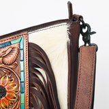 American Darling Hand Tooled Hair On Genuine Leather Women Bag Western Handbag Purse