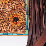 American Darling Large Crossbody Hand Tooled Hair On Genuine Leather Women Bag Western Handbag Purse