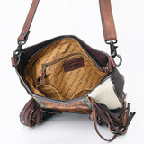 American Darling Large Crossbody Hand Tooled Hair On Genuine Leather Women Bag Western Handbag Purse