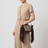 American Darling Cross Body I Hand Tooled Hair-On Genuine Leather Women Bag Western Handbag Purse