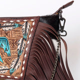 American Darling Cross Body I Hand Tooled Hair-On Genuine Leather Women Bag Western Handbag Purse