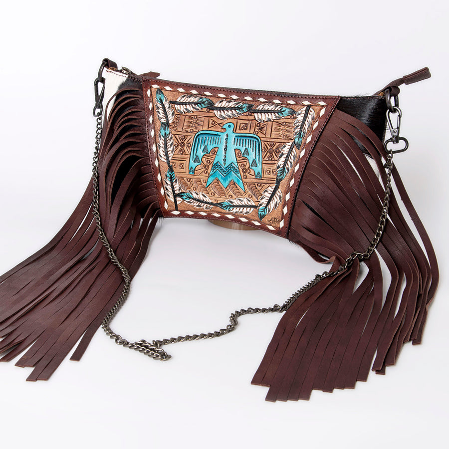 American Darling Cross Body I Hand Tooled Hair-On Genuine Leather Women Bag Western Handbag Purse - Uhorse