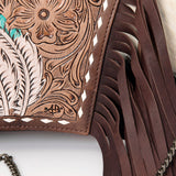 American Darling Cross Body I Hand Tooled Hair-On Genuine Leather Women Bag Western Handbag Purse