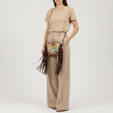 American Darling Cross Body I Hand Tooled Hair-On Genuine Leather Women Bag Western Handbag Purse