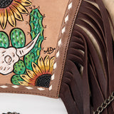 American Darling Cross Body I Hand Tooled Hair-On Genuine Leather Women Bag Western Handbag Purse