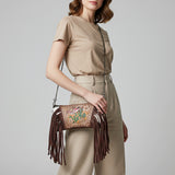 American Darling Cross Body I Hand Tooled Hair-On Genuine Leather Women Bag Western Handbag Purse