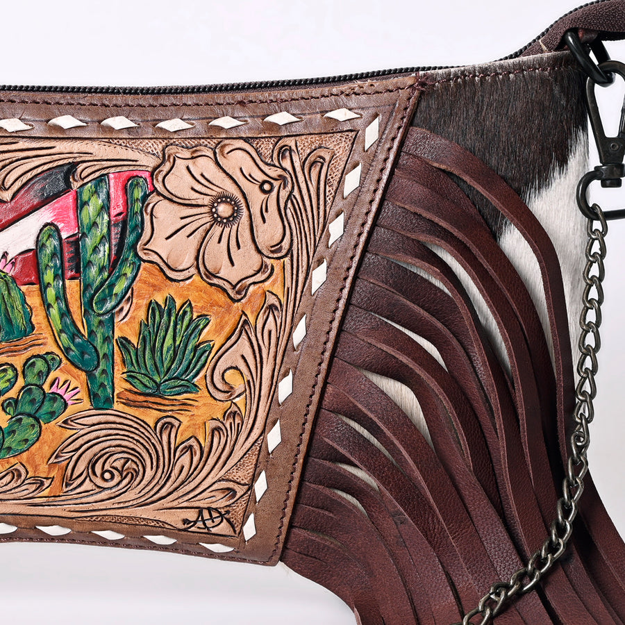 American Darling Cross Body I Hand Tooled Hair-On Genuine Leather Women Bag Western Handbag Purse