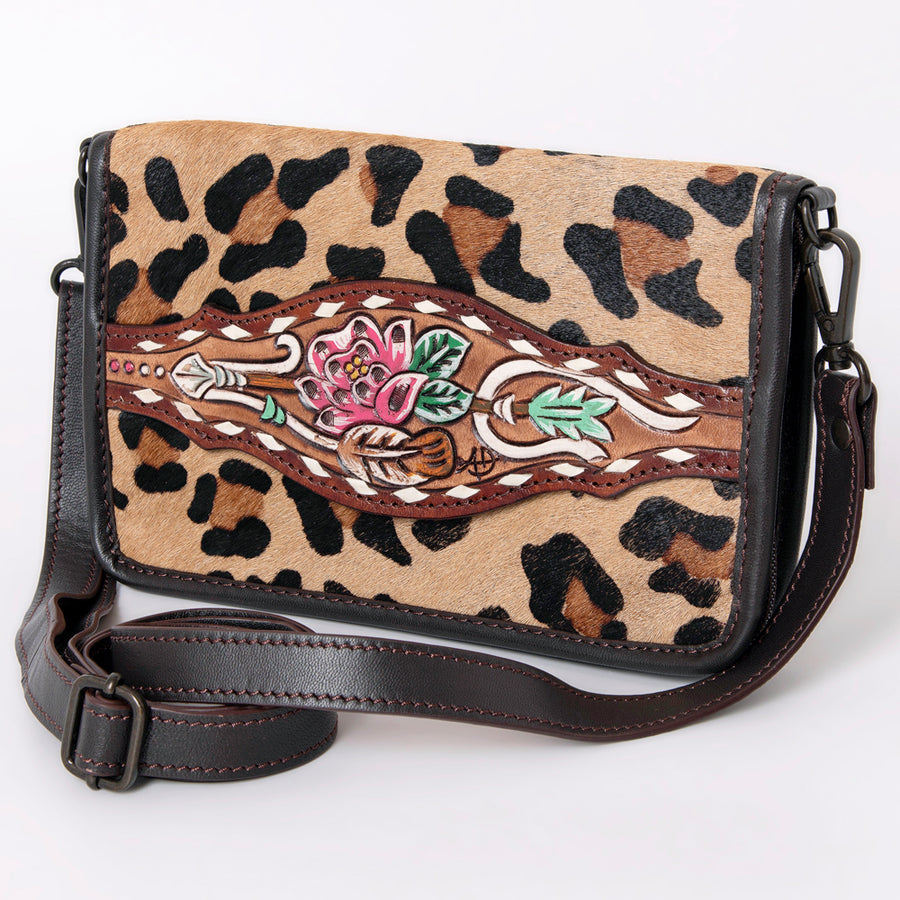 American Darling Cross Body I Hand Tooled Hair-On Genuine Leather Women Bag Western Handbag Purse - Uhorse