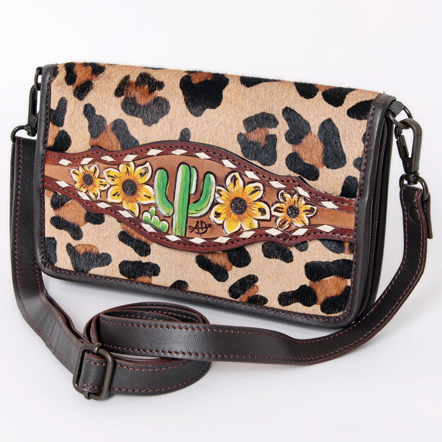 American Darling Cross Body I Hand Tooled Hair-On Genuine Leather Women Bag Western Handbag Purse - Uhorse