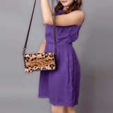 American Darling Cross Body I Hand Tooled Hair-On Genuine Leather Women Bag Western Handbag Purse