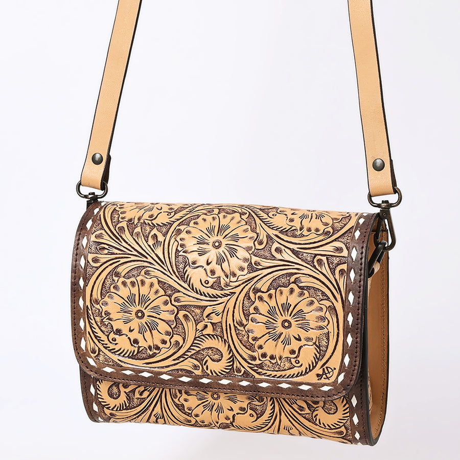 American Darling Cross Body I Hand Tooled Genuine Leather Women Bag Western Handbag Purse - Uhorse