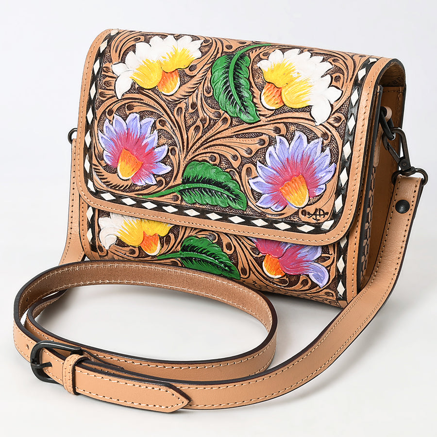 American Darling Cross Body I Hand Tooled Genuine Leather Women Bag Western Handbag Purse - Uhorse