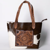 American Darling Tote Hand Tooled Hair-On Genuine Leather Women Bag Western Handbag Purse
