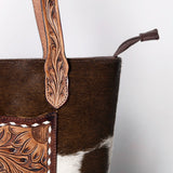American Darling Tote Hand Tooled Hair-On Genuine Leather Women Bag Western Handbag Purse