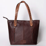 American Darling Tote Hand Tooled Hair-On Genuine Leather Women Bag Western Handbag Purse