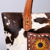 American Darling Tote Hand Tooled Hair-On Genuine Leather Women Bag Western Handbag Purse