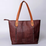 American Darling Tote Hand Tooled Hair-On Genuine Leather Women Bag Western Handbag Purse