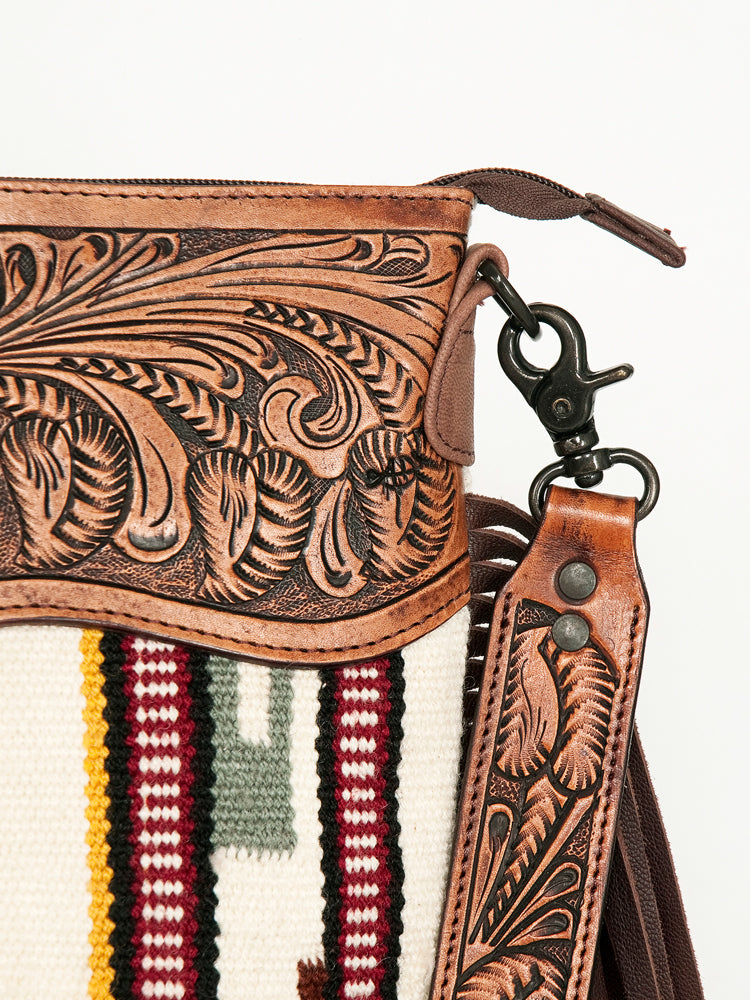 American Darling Signature Crossbody Hand Tooled Saddle Blanket Genuine Leather Women Bag Western Handbag Purse