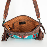 American Darling ADBGZ689 Signature Crossbody Hand Tooled Saddle Blanket Genuine Leather Women Bag Western Handbag Purse