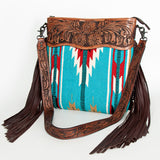 American Darling ADBGZ689 Signature Crossbody Hand Tooled Saddle Blanket Genuine Leather Women Bag Western Handbag Purse