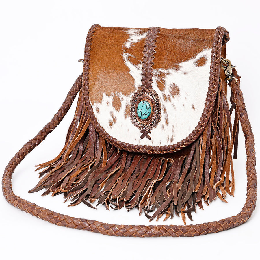 American Darling Messenger Hair On Genuine Leather Western Women Bag Handbag Purse | Cute - Hilason