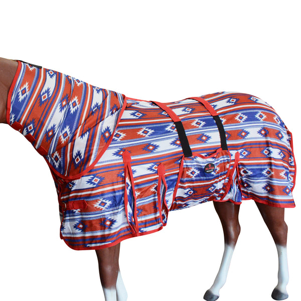 Hilason Horse Fly Sheet Uv Protect Mesh Bug Summer DETACHABLE Neck - Uhorse
