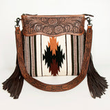 American Darling ADBGZ667 Signature Crossbody Hand Tooled Saddle Blanket Genuine Leather Women Bag Western Handbag Purse