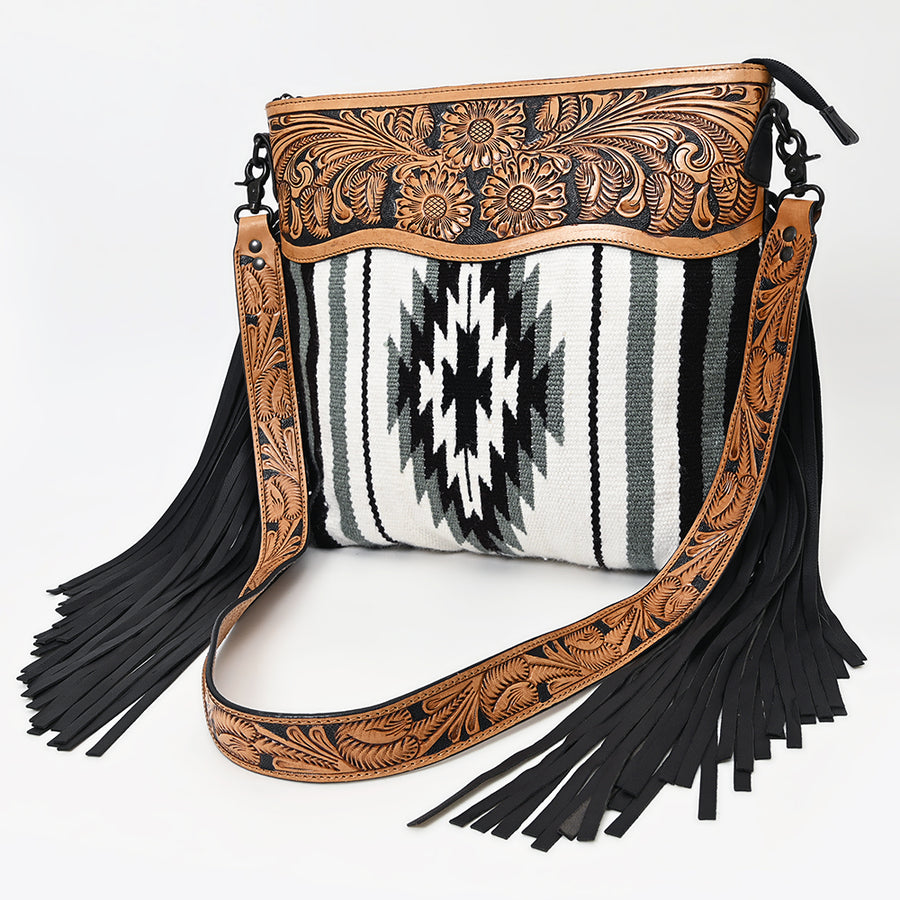 American Darling Signature Crossbody Hand Tooled Saddle Blanket Genuine Leather Women Bag Western Handbag Purse - Uhorse