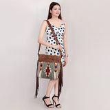 American Darling ADBGZ670 Signature Crossbody Hand Tooled Saddle Blanket Genuine Leather Women Bag Western Handbag Purse