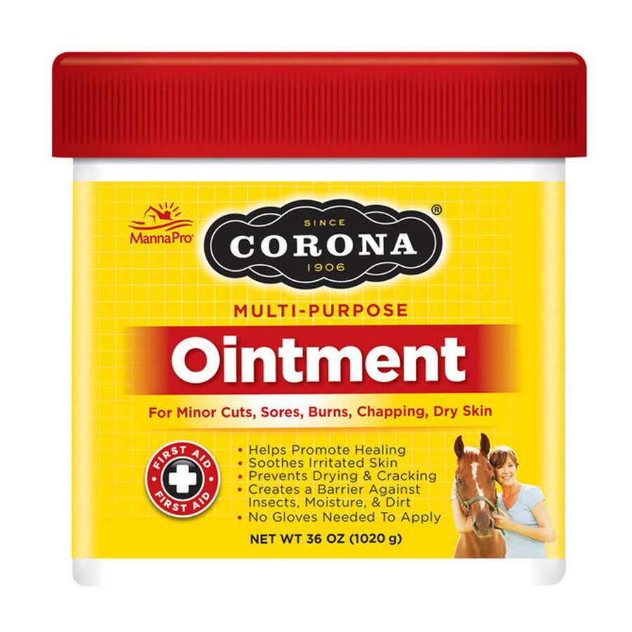 Manna Pro Corona Ointment Horse Cattle Pets Burn Relief 36 Oz Jar - Uhorse