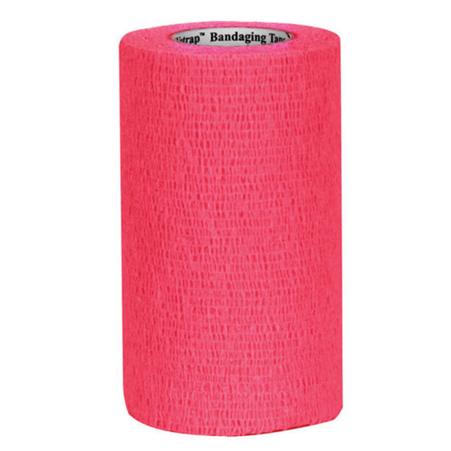 4 In X 5 Yards VETRAP Western Injury Bandaging Tape Self Adhesive Bandage Wrap For Dogs, Horses, Pets Neon Pink - Uhorse