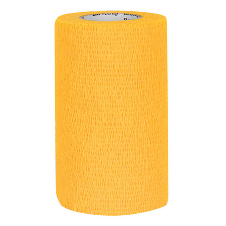 4 In X 5 Yards VETRAP Western Injury Bandaging Tape Self Adhesive Bandage Wrap For Dogs, Horses, Pets Gold - Uhorse