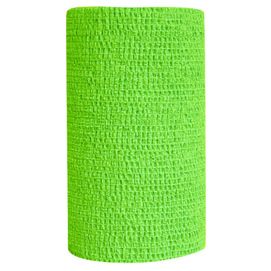 4 In X 5 Yards CoFlex Vet Cohesive Injury Self Adhesive Tape Bandage Wrap For Dogs, Horses, Pets Neon Green - Uhorse