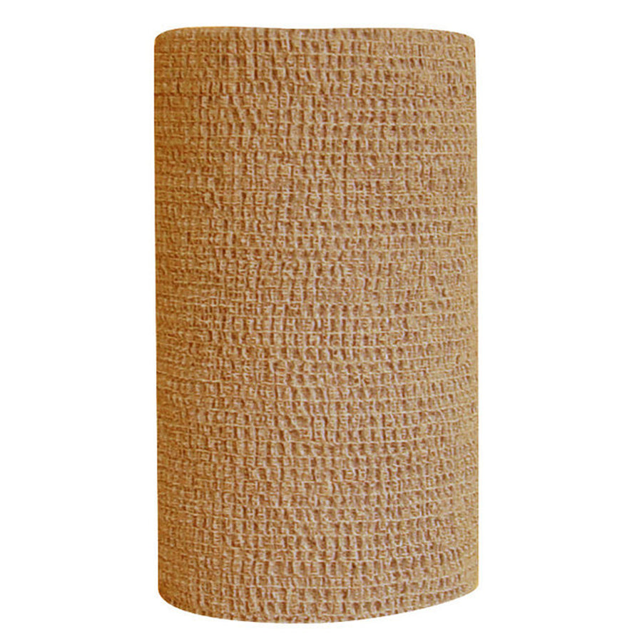 4 In X 5 Yards CoFlex Vet Cohesive Injury Self Adhesive Tape Bandage Wrap For Dogs, Horses, Pets Tan - Uhorse