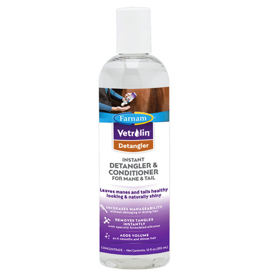 Farnam Horse Tangles Remove Concentrated Vetrolin Detangler Liquid 12Oz - Uhorse