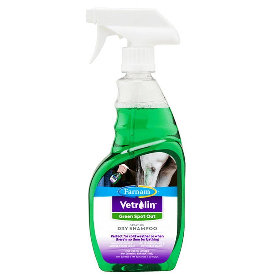 Farnam Vetrolin Horse Insect Green Spot Repellent Fly Spray Stain Remover 16Oz - Uhorse