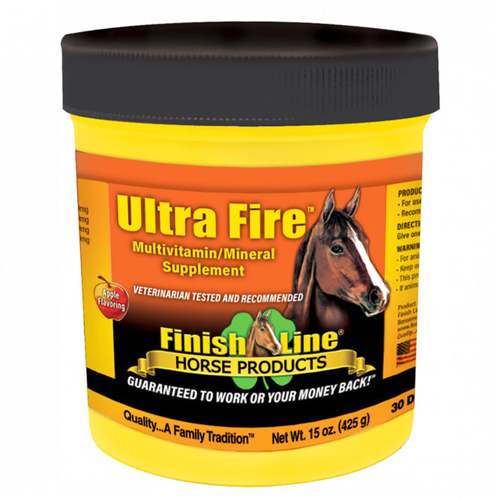 Finish Line Ultra Fire Horse Multi Vitamin Apple Flavour Supplement 15 Oz