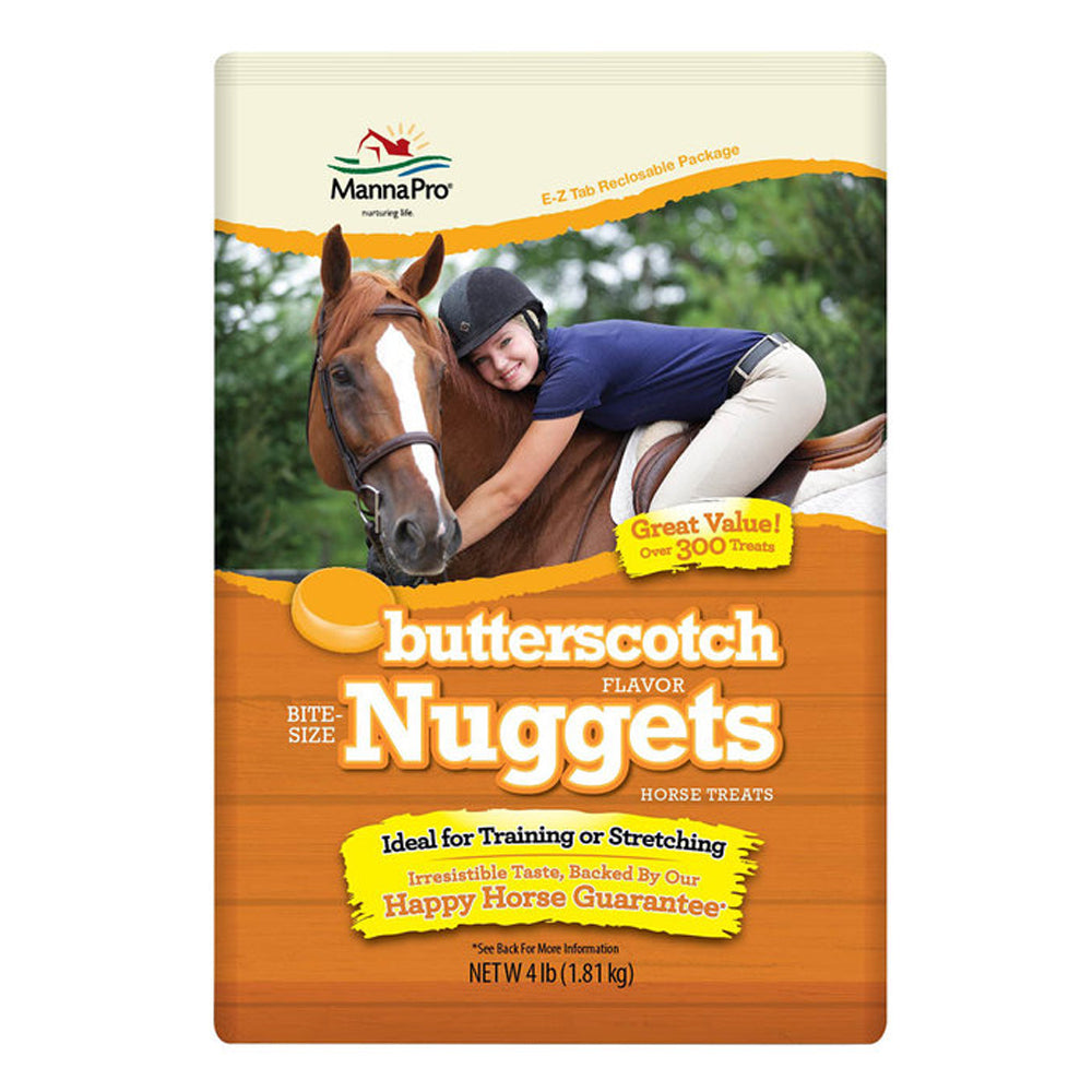 Manna Pro Horse Tasty Bite Size Nuggets & Wafers Butterscotch Flavour 4Lbs