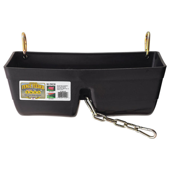 Little Giant Fence Feeder With Clips and Chain 16in Black - Uhorse