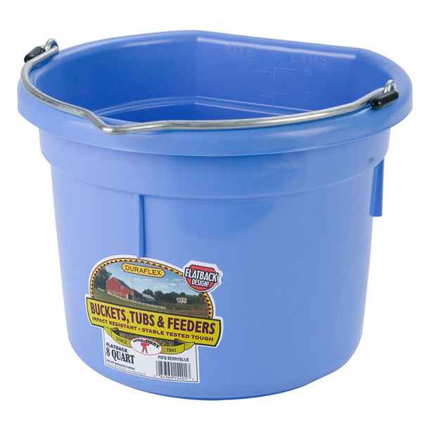 BUCKET PLSTC FLATBACK 8QT BBL