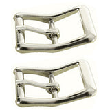 Hilason 5/8 In Die Cast Center Bar Roller Nickel Plated Buckle Set Of 2 - Uhorse