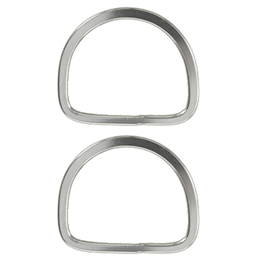 Hilason 3 1/2 In Horse Saddle Stainless Steel Stamp Rigging Dee Set of 2 - Uhorse