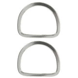 Hilason 3 1/2 In H. Saddle Stainless Steel Stamp Rigging Dee Set of 2 by Hilason – Cowboy and equestrian accessories