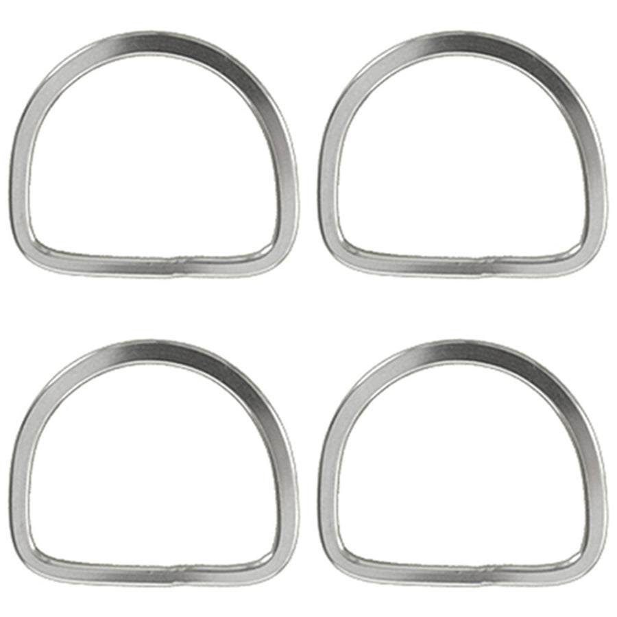 Hilason 3 In Horse Saddle Stainless Steel Stamp Rigging Dee Set of 4 - Uhorse