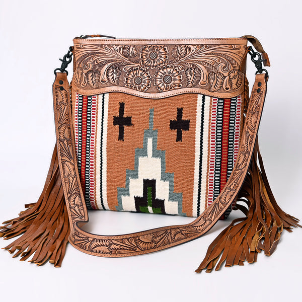 American Darling Signature Crossbody Hand Tooled Saddle Blanket Genuine Leather Women Bag Western Handbag Purse - Uhorse