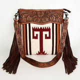 American Darling ADBGZ675 Signature Crossbody Hand Tooled Saddle Blanket Genuine Leather Women Bag Western Handbag Purse