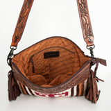 American Darling ADBGZ675 Signature Crossbody Hand Tooled Saddle Blanket Genuine Leather Women Bag Western Handbag Purse